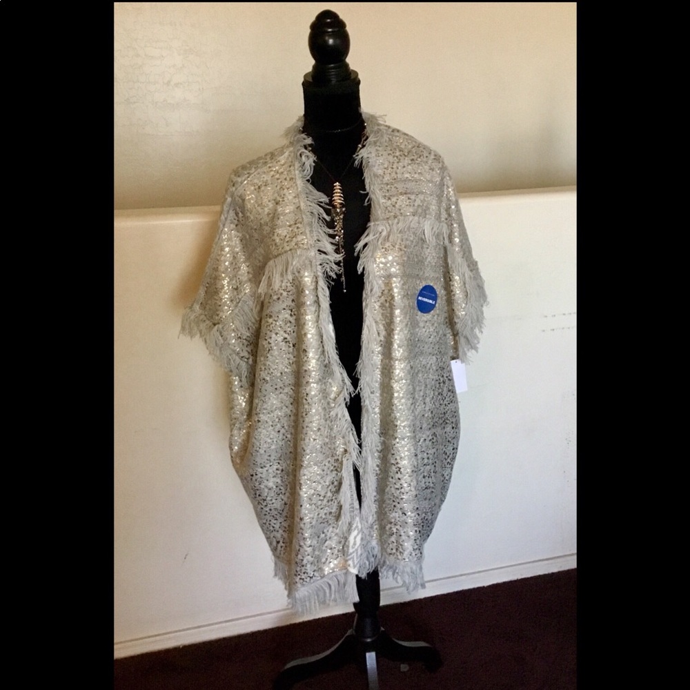 WOMEN’S OPEN FRONT FRINGE CARDIGAN - GRAY